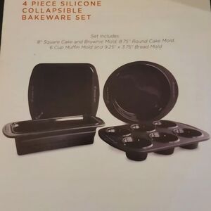 Premium Silicone Collapsible Bakeware Set - Black